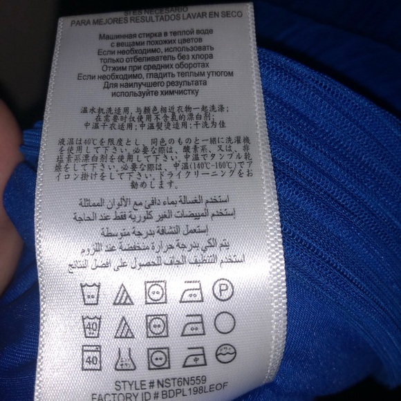 BCBGMAXAZRIA Briana Blue Sapphire Pleated Cocktail Dress Women’s Size 12 BCBG - Picture 9 of 11